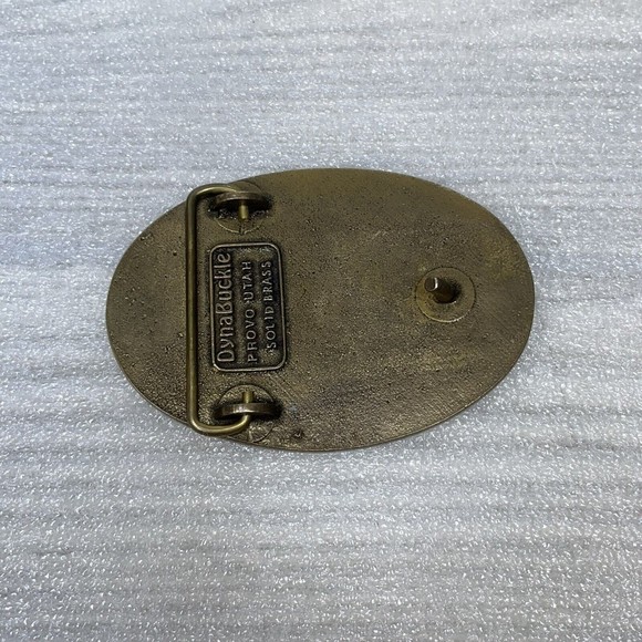 Vintage The Ohio Brass The Systems Company Belt Buckle, 3.5" DynaBuckle A - Picture 2 of 5